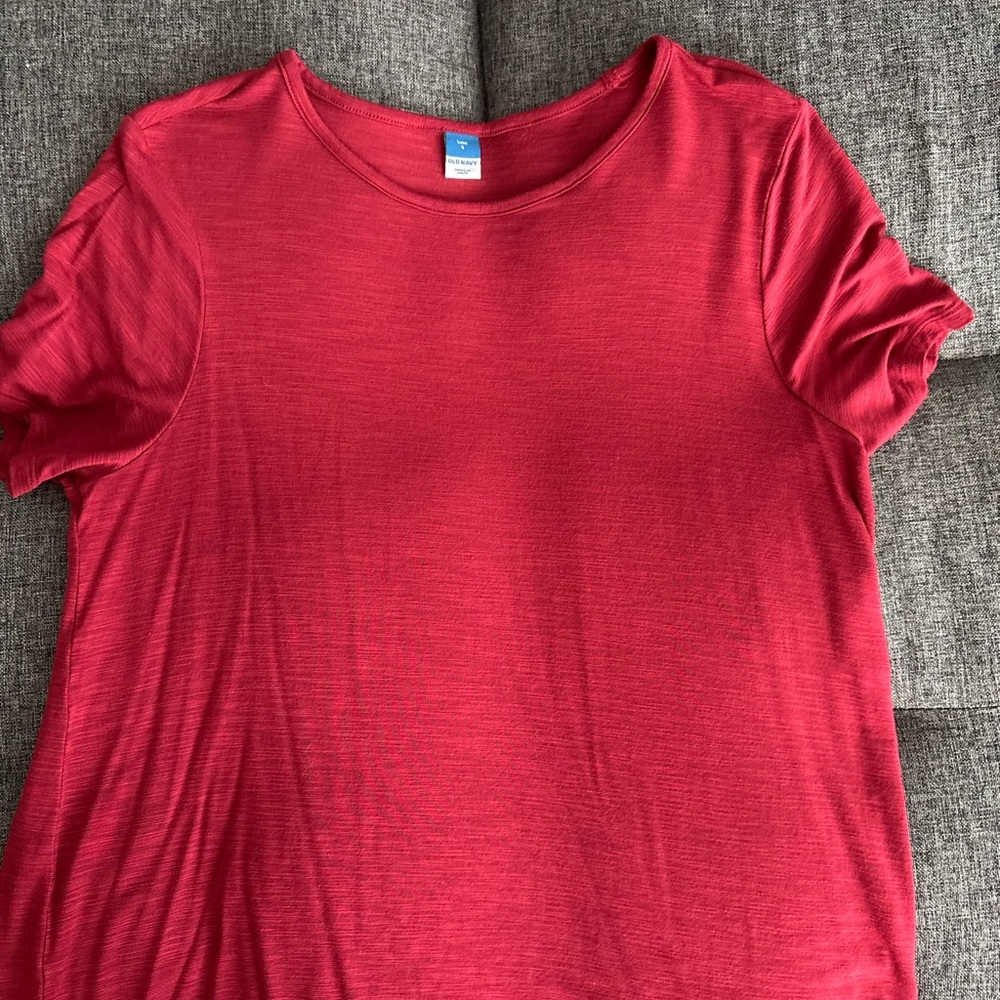 Old Navy Red Relaxed Short Sleeve T-Shirt